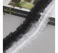 Shein 1 Pieza-3 Tamaños Cinta Elástica Para Do It Yourself, Tela De Malla Fruncida De Doble Capa Con Encaje Para Costura, Accesorio De Ropa