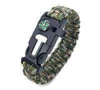 Shein 1 pieza 4 en 1 brazalete de cuerda de paracaídas para escapar y trepar al aire libre con silbato, brújula de supervivencia e instrucciones. (No incluy