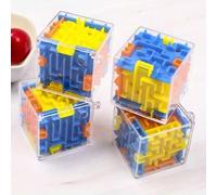 Shein 1 pieza, 4 piezas/10 piezas/Rompecabezas de laberinto 3D con mini bola, juego manual, acertijo cerebral, educativo, alivio del estrés, novedad, regalo
