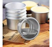 Shein 1 Pieza/4 Piezas/6 Piezas, Molde de pastel redondo mini de 2 pulgadas con base extraíble, Molde de pastel redondo de aluminio de 4 pulgadas, Bandeja p