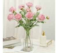 Shein 1 PIEZA/4 PIEZAS/6 PIEZAS, Peonía artificial, Rosa, Planta plástica artificial de 50 CM de largo que no se decolora para decoración del hogar, sala de