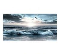 Shein 1 pieza 40*70cm/15.7*27.5in Pintura de diamantes - Patrón de amanecer oceánico, Arte de diamantes Hecho a mano DIY Kit de pintura de diamantes de punt