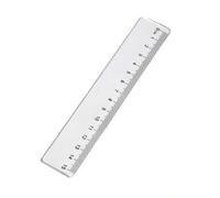 Shein 1 pieza/5 piezas/15 piezas/20cm Regla, borde ondulado, escala de un solo lado, regla de plástico transparente, artículos de papelería al por mayor par