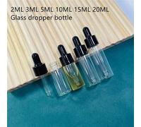 Shein 1 pieza/5 piezas Pipeta de vidrio de 2ml 3ml 5ml 10ml 15ml 20ml, Botellas cuentagotas de vidrio, para perfume, llenado de aceites esenciales, control