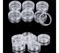 Shein 1 pieza/50 piezas Botellas de plástico transparente de muestra, botellas de crema de mini contenedores cosméticos, frascos transparentes pequeños, ade