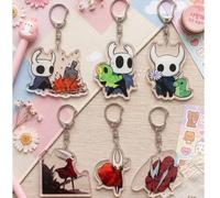 Shein 1 pieza/6 piezas Llavero de acrílico del juego Hollow Knight, personaje de dibujos animados para mochila. Decoración encantadora para fans, amantes de