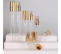 Shein 1 pieza/6 piezas/set 3ml/5ml/10ml Botella atomizadora de perfume recargable de vidrio transparente mini para viaje, botella vacía hidratante para fies