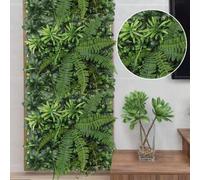 Shein 1 pieza/6 piezas Seto de césped de boj artificial, pared de césped artificial, flores artificiales, plantas artificiales, Aglaia Odorata, material de
