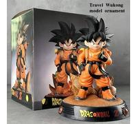 Shein 1 pieza/7" Figura decorativa linda del Rey Mono Goku con cabezas intercambiables y base, modelo de Goku para decoración de viaje