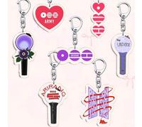 Shein 1 pieza/7pcs Llavero de acrílico de anime de dibujos animados, incluyendo 3.20 Return, Boy With Luv, Cisne Negro, Álbum ARIRANG múltiples estilos, col