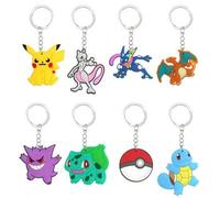 Shein 1 pieza/8 piezas/Lote Llaveros de Pokémon Pikachu adolescente, suministros para fiestas de cumpleaños, relleno de bolsas de regalo, recompensa escolar
