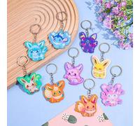 Shein 1 pieza/9 piezas Llavero de la serie Pokémon al azar, llavero de moda y versátil, dije y colgante elegante