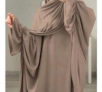 Shein 1 pieza Abaya de manga de murciélago, ropa islámica musulmana para mujeres, adecuada para uso diario, todas las estaciones