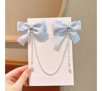 Shein 1 pieza Accesorio de pelo con clip de perla, lazo y borla para niña adolescente de moda y lindo. Tenga en cuenta que puede haber una ligera variación