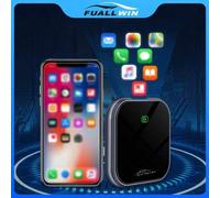 Shein 1 pieza Adaptador inalámbrico Fuallwin CarPlay y Android Auto, convertidor enchufable para iPhone iOS 12+ y Android 11+, conexión fácil, disipación de