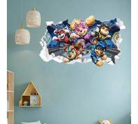 Shein 1 pieza Adhesivo de pared de personaje de Paw Patrol, adhesivo de PVC resistente al agua, autoadhesivo para vidrio, puerta, dormitorio, pared, adhesiv