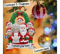 Shein 1 pieza Adorno personalizado para la familia - Adorno para familia de 5 personas 2024 Adorno personalizado del árbol genealógico de la familia Adorno