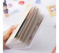 Shein 1 pieza Álbum de fotos A6 de 40 hojas/80 páginas, álbum de fotos transparente portátil, carpeta de colección de fotos, útiles escolares, álbum de tarj