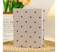 Shein 1 pieza Álbum de fotos con forma de corazón rojo de 100 páginas de 6 pulgadas, 4 piezas de páginas de inserción grandes de 6 pulgadas, 1 pieza de álbu