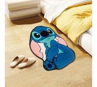 Shein 1 Pieza Alfombra de área de estampado de Stitch de estilo INS en colaboración con Disney, de lana sintética, de varios tamaños (tamaño mini cuando est