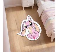 Shein 1 pieza Alfombra de área de impresión de Stitch de efecto curativo, en colaboración autorizada por Disney, de lana sintética, multiusos como felpudo d