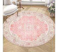 Shein 1 pieza Alfombra floral moderna, fácil de limpiar, estilo bohemio, estampado floral que no se desprende, adecuada para dormitorio, sala de estar y dec