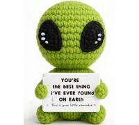 Shein 1 pieza Alien tejido a mano para sorprender a mi pareja, con un mensaje sincero impreso: "Eres lo mejor que he encontrado en la Tierra. Esta es tu peq