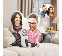 Shein 1 pieza Almohada de confesión de pareja personalizada, se puede subir la foto favorita para crear un estilo único. Almohada con forma humana 3D, admit