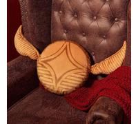 Shein 1 pieza Almohada decorativa de peluche Snitch dorada, material suave, impresión de alta calidad, adecuada para decoración del hogar, sofá, sala de est