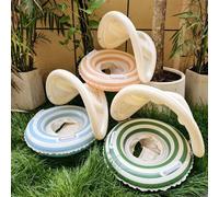Shein 1 pieza Almohadilla de cojín de axila a rayas vintage, manga de axila inflable gruesa, adecuada para personas de menos de 30 kg, esenciales de playa,