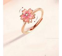 Shein 1 pieza Anillo de flor con degradado giratorio de moda, ornamento único y elegante, enviado al azar