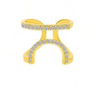 Shein 1 Pieza Anillo En Forma De Armadura De Aleación Con Incrustaciones De Pedrería En Forma De Gota De Agua Para Mujer, Estilo Europeo Y Americano, Joyerí