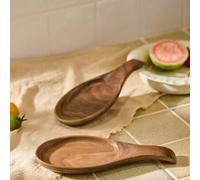 Shein 1 pieza Apoyo de madera de nogal para cucharas de cocina, organizador de utensilios resistente al calor. Soporte para cucharas de cocina, cucharones,