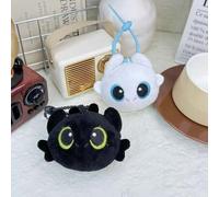 Shein 1 pieza ¡Aquí está la popular decoración de bolso Toothless, maestro de domar dragones 2026! La forma redonda y regordeta está llena de ternura, ¿quié