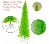 Shein 1 pieza, Árbol de Navidad de 180 cm de color verde limón - Estilo de hoja de abeto de PVC, adecuado para el hogar, decoración de cocina, todas las tem