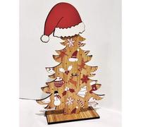 Shein 1 pieza Árbol de Navidad de madera para ensamblar rompecabezas - Juego de adorno de escritorio creativo festivo para decoración del hogar - Suministro