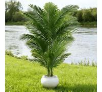 Shein 1 pieza Árbol de palma artificial realista, sin mantenimiento requerido, sin necesidad de iluminación, nunca se marchita, resistente al agua y a los r