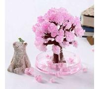 Shein 1 pieza Árbol mágico de papel que crece, árbol de Sakura de cristal de escritorio, juguetes de flor de cerezo, árbol de Navidad, regalos de Navidad