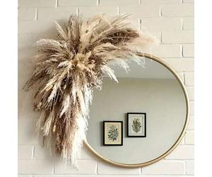 Shein 1 pieza Arco elegante de boda bohemia de 35 pulgadas - Hierba natural - Adecuado para otoño/invierno, material de ratán, uso versátil para Navidad, Ha