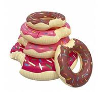 Shein 1 pieza, Aros inflables de natación con diseño de donut, de múltiples colores, para adultos y niños, aros flotantes para piscina
