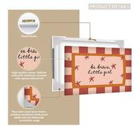 Shein 1 pieza Arte de pared enmarcado en lienzo para decoración de guardería de bebé, "Sé valiente, pequeña niña" Cita inspiradora Pintura infantil, Decorac