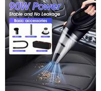 Shein 1 pieza Aspiradora de coche de alta potencia de 90W - Portátil, de alta potencia, aspiradora de mano con cable de alimentación extra largo y bolsa par