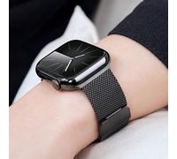 Shein 1 pieza Banda de bucle de Milán negra de moda unisex, compatible con Apple Watch de 44mm, 40mm, 41mm, 45mm, 42mm, 46mm, 38mm Ultra 3 2 1 49mm, correa