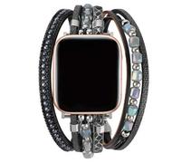 Shein 1 pieza Banda de reloj en capas compatible con la banda de Apple Watch 38mm 40mm 41mm 42mm 44mm 45mm 49mm, en color dorado con cuenta cilíndrica de me