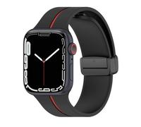 Shein 1 pieza Banda magnética de dos colores compatible con la banda del Apple Watch de 38 mm, 40 mm, 41 mm, 42 mm, 44 mm, 45 mm, 49 mm para mujeres y hombr
