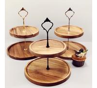 Shein 1 Pieza Bandeja De Servir De Madera Maciza Adecuada Para Familia, Restaurante, Cafetería, Panadería, Etc., Para Usar Como Bandeja De Alimentos Para Pa