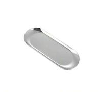 Shein 1 pieza Bandeja esterilizadora ovalada de acero inoxidable plateado, color metal, adecuada para almacenar herramientas de tatuaje y manicura o como ba