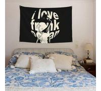 Shein 1 pieza Bandera de tapicería con diseño en blanco y negro vibrante que dice "I Love Frank", de poliéster resistente al desvanecimiento de 3x5 pies, pa