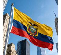 Shein 1 pieza Bandera Nacional de Ecuador 90x150CM / 3x5 Pies, Bandera Grande de Ecuador - Diseño Doble Cara, Adecuada para Decoraciones de Fiestas de Ecuad
