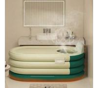 Shein 1 pieza Bañera inflable portátil con reposacabezas, spa y bañera de hidromasaje plegable para adultos, perfecta para camping, playa y baño, accesorios